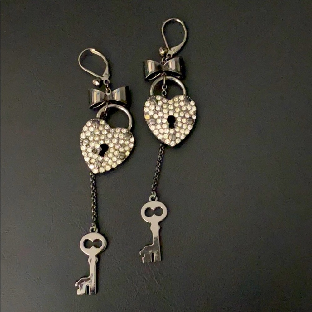 Heart Lock & Key Earrings